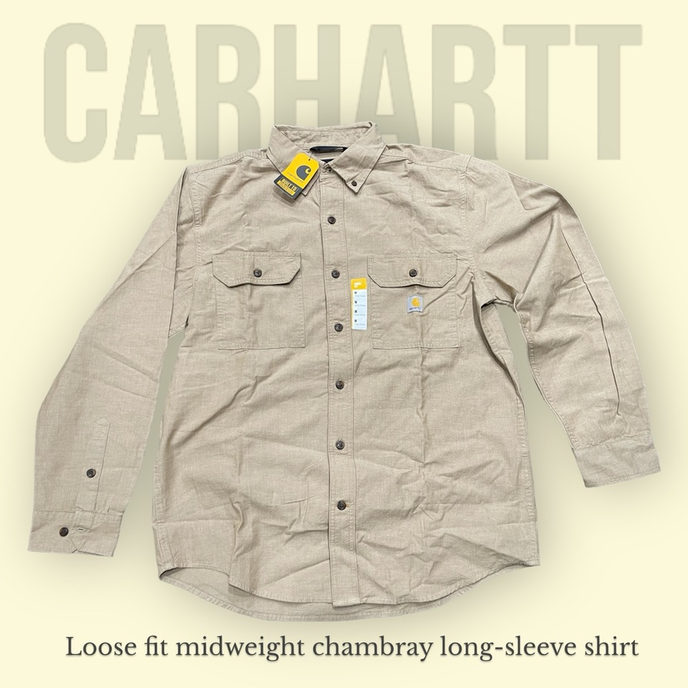 Carhartt Loose Fit Midweight Chambray Long-Sleeve Shirt NEW W/ TAGS